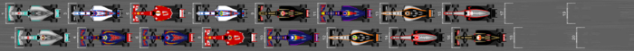 Schéma des résultats de la première séance d'essais libres du Grand Prix d'Australie 2015