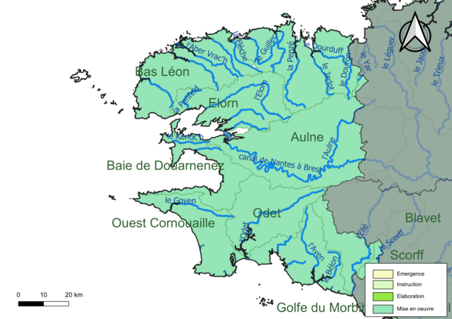 Carte des SAGE au 17 juin 2022.