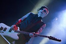 Andy performing live with Marilyn Manson, 2009