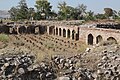 The Roman Baths of Ankara were constructed by the Roman emperor Caracalla (212–217) in honor of Asclepios, the God of Medicine, and built around three principal rooms: the caldarium (hot bath), the tepidarium (warm bath) and the frigidarium (cold bath) in a typically laid-out 80-by-120-meter (260-by-390-foot) classical complex.