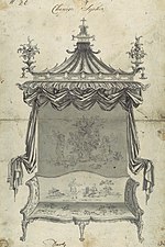 Proposed Chinese sofa by Thomas Chippendale (1753 – 1754)