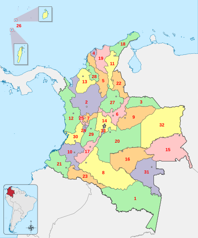 コロンビアの行政区画