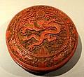 Covered box with dragon motif, Ming dynassty, Jiajing era, 1522-1566 AD