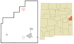 Location of Grady, New Mexico