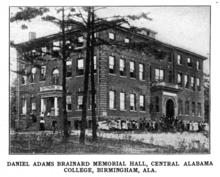 Daniel Adams Brainard̞ Memorial Hall at Central Alabama College, near Birmingham, Alabama