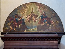 Oil painting of the Saints Faustinus and Jovita by Giuseppe Tortelli in the Cathedral Duomo nuovoof Brescia