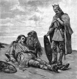 Helgi, Sváva et Heðinn (illustration tirée d'une édition de l'Edda poétique de 1893).