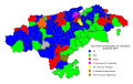 Partíu ganaor en votos enas eleiciones municipales de 2007 en Cantabria. No toos los alcaldis son del ganaor.