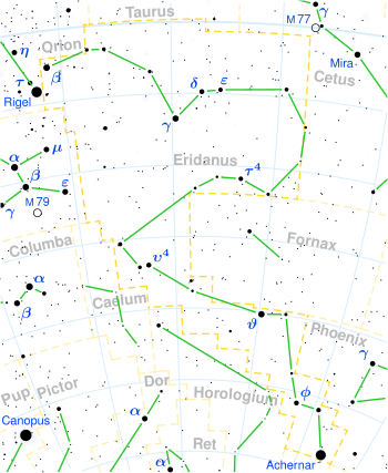 Gliese 3323 is located in the constellation Eridanus