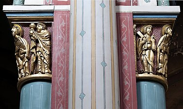 Gothic revival capital in Nave (19th c.)