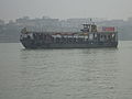Boat seen from the bank of the Hoogly River at Kolkata