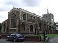 St Mary's Church, Horncastle, Lincolnshire, Ewan Christian gave the church a major restoration in 1859–61 and rebuilt the chancel, its east window, pictured left, was modelled on that at Haltham Church in Lincolnshire[164]