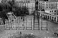 Organisation de l'espace de la cour de l'École Polytechnique à Paris - 6 mai 1967.