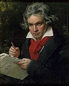 A portrait of Ludwig van Beethoven, 1820. Possibly Stieler's most reproduced work.