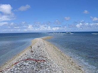 Kingman Reef, U.S. Minor Outlying Islands, the smallest county or county-equivalent by land area in the United States