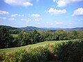 Paysage des contreforts du haut plateau de Millevaches, près de Nedde, en Haute-Vienne.