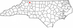 Location of Dobson, North Carolina