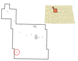 Location of Makoti, North Dakota