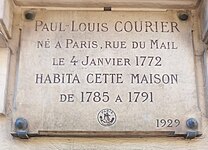 Plaque au no 11.