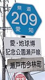 愛知県道209号標識（今林町内）