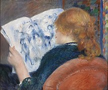 Renoir, Young Woman Reading an Illustrated Journal (c. 1880)