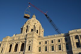 Statue being reinstalled