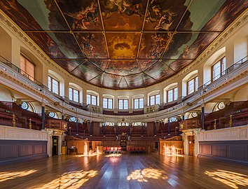 The interior of the Sheldonian Theatre