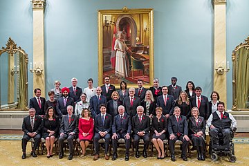 The Trudeau cabinet upon their appointment in 2015.