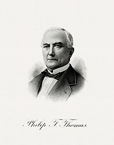 Philip Francis Thomas, by the Bureau of Engraving and Printing (restored by Godot13)