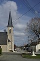 Rue de la mairie, vue du sud du village.