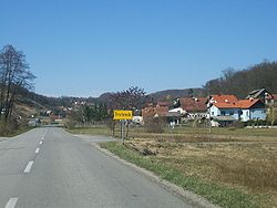 Street of Trstenik village, Marija Gorica, Croatia