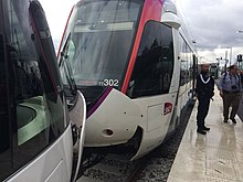 Rames couplées en gare d'Épinay-sur-Seine