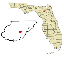 Location in Union County and the state of Florida