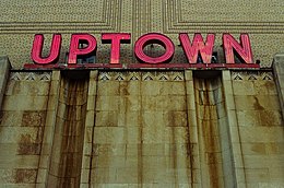 Uptown in Neon Letters