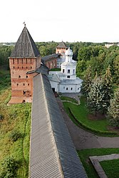 Вид на башню и церковь с башни Кокуй