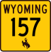 Wyoming Highway 157 marker