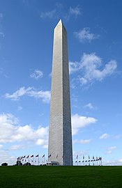 The Washington Monument in Washington, D.C., U.S., built between 1848 and 1884 to commemorate George Washington