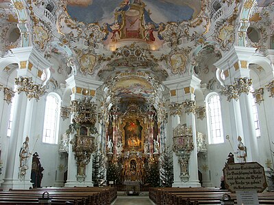 The Wieskirche by Dominikus Zimmermann (1745 – 1754)
