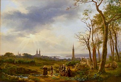 Vue de Saint-Pol-de-Léon (1837), musée des Beaux-Arts de Quimper.