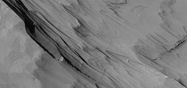 Close view of layers, as seen by HiRISE under HiWish program