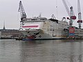 Строительство Baltic Princess на верфи в Хельсинки в марте 2008