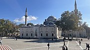 The view of the mosque from the Beyazıt Square