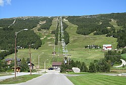 View of the local ski centre