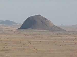 An inselberg in Western Sahara