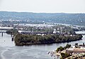 Brunot Island, on the Ohio River, as seen from Mount Washington in Pittsburgh, Pennsylvania, on September 18, 2010.