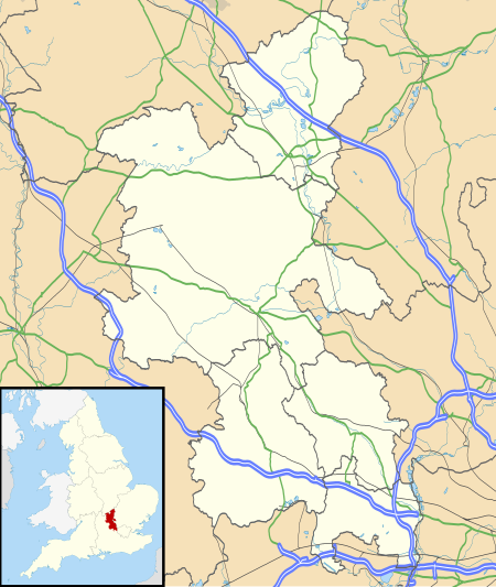 A map Buckinghamshire showing hoards near Milton Keynes