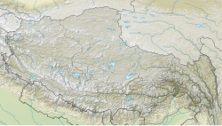 Map showing location in Tibet