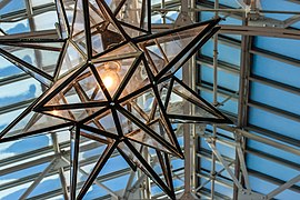 Close-up of the Como Conservatory Star inside the building