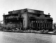 The burned out Manila Central Post Office