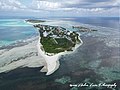 Drone shot of Dhiffushi island